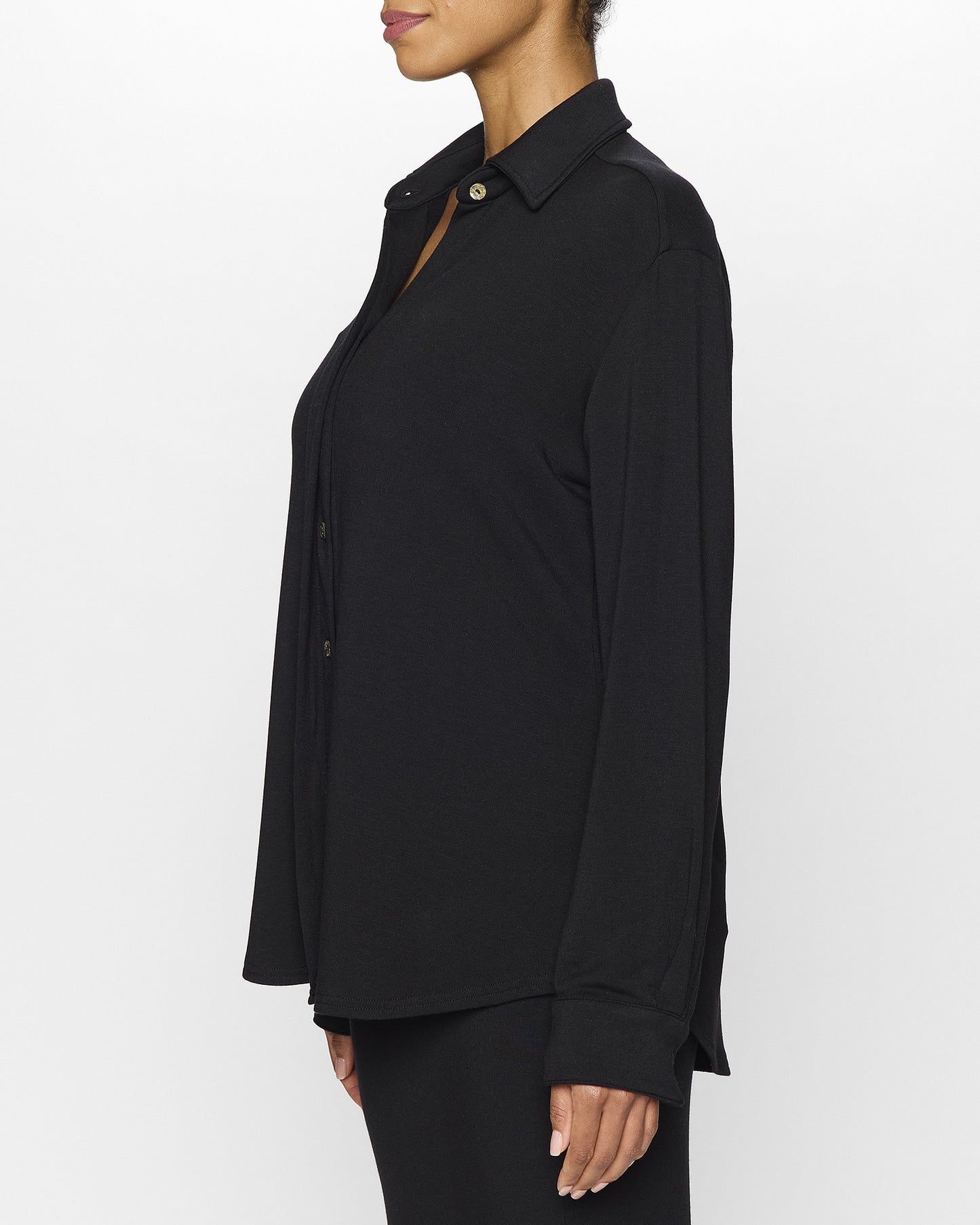 Black | The Women's Button-Up Shirt Angle