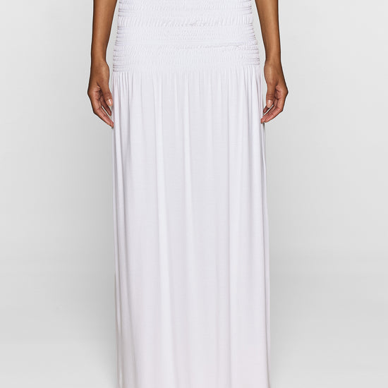 White | The Smocked Skirt