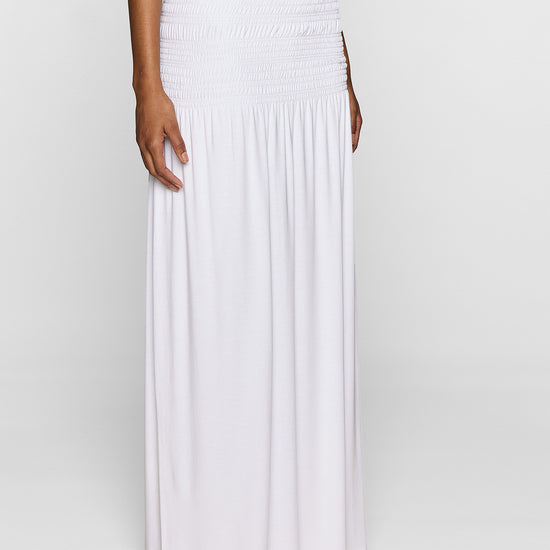 White | The Smocked Skirt