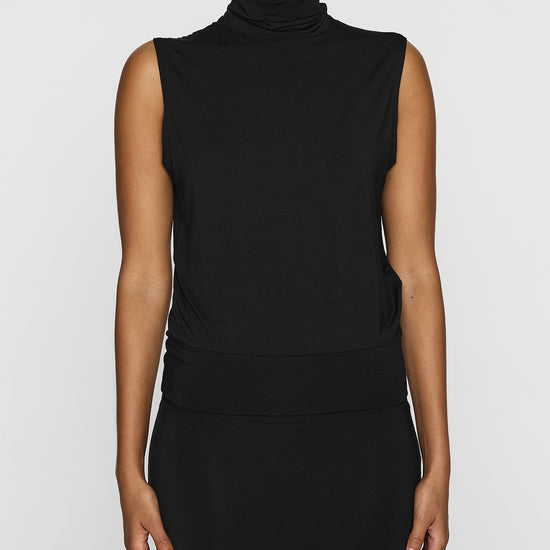 Black | The Sleeveless Turtleneck LITE