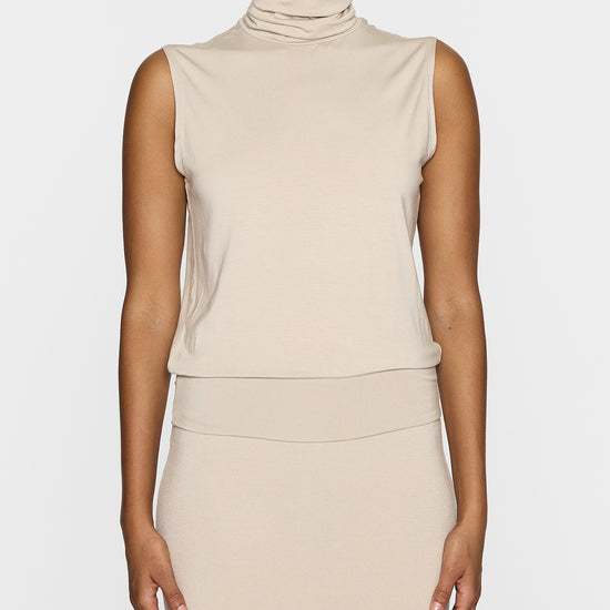 Stone | The Sleeveless Turtleneck LITE