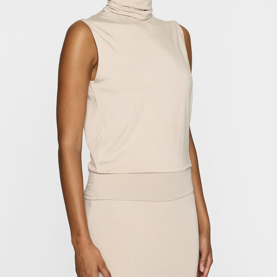 Stone | The Sleeveless Turtleneck LITE