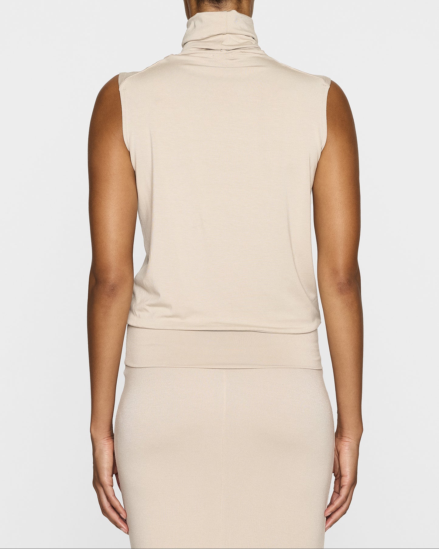 Stone | The Sleeveless Turtleneck LITE