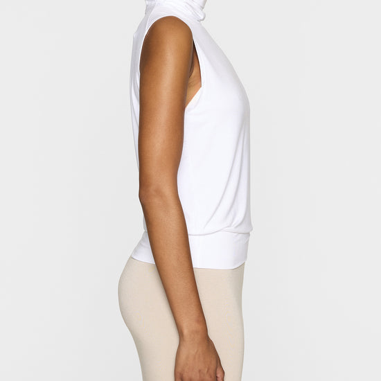 White | The Sleeveless Turtleneck LITE