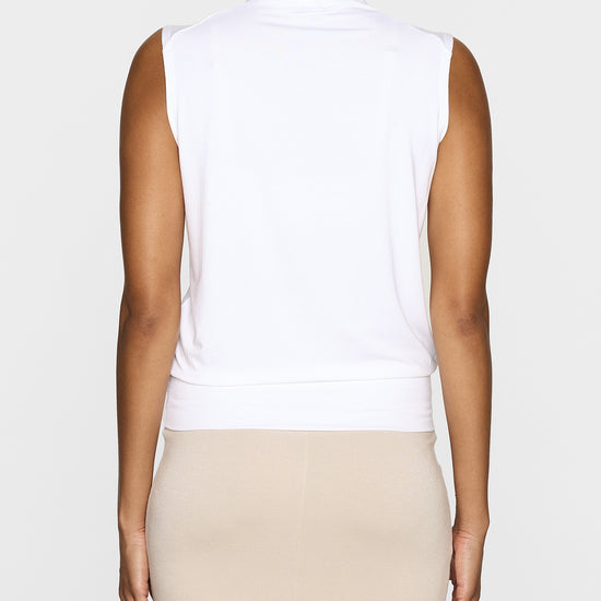 White | The Sleeveless Turtleneck LITE