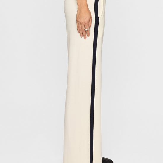 Unbleached/Navy | The Cindy Racer Pant