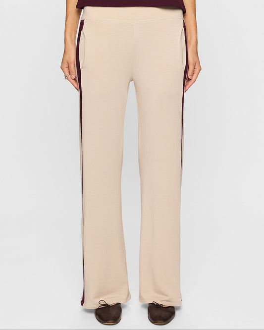 Stone/Bordeaux | The Cindy Racer Pant