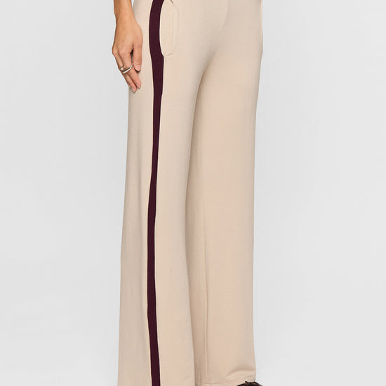 Stone/Bordeaux | The Cindy Racer Pant