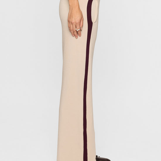 Stone/Bordeaux | The Cindy Racer Pant