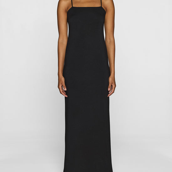 Black | The Slip Dress Front
