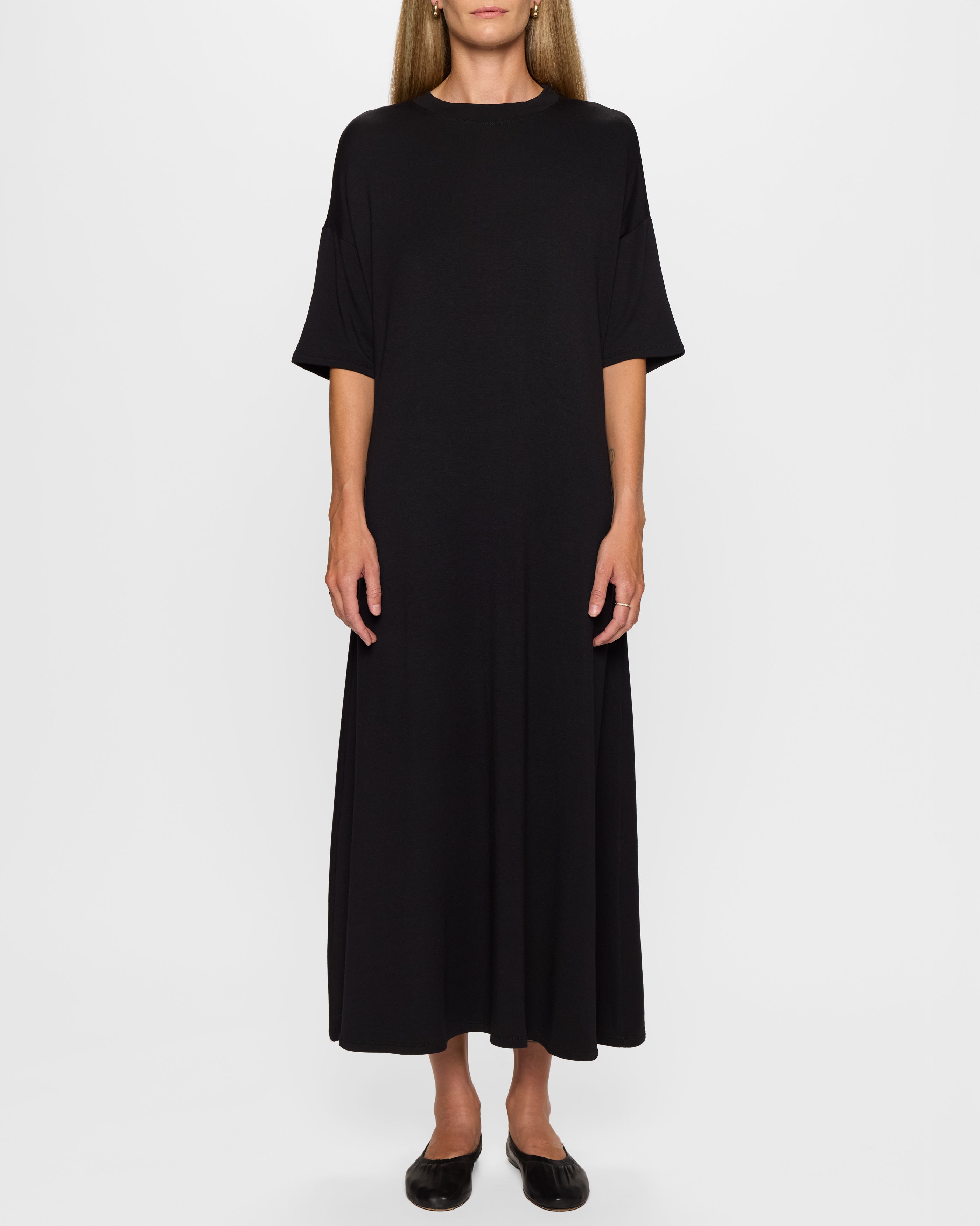 dress basic Black Airflow  Card and Cloth Find modest knee Generic Summer Dresses for Women