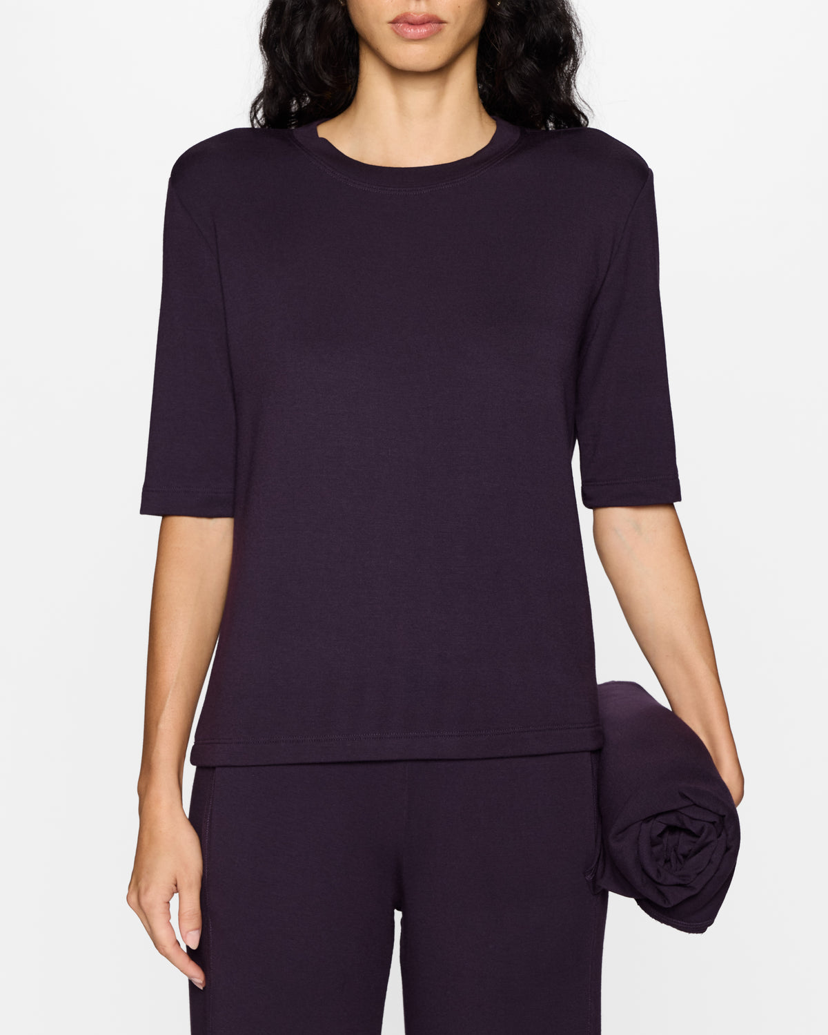 Plum | The Elbow Sleeve Classic Crew