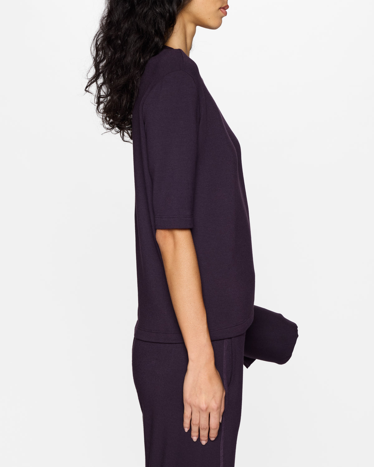 Plum | The Elbow Sleeve Classic Crew