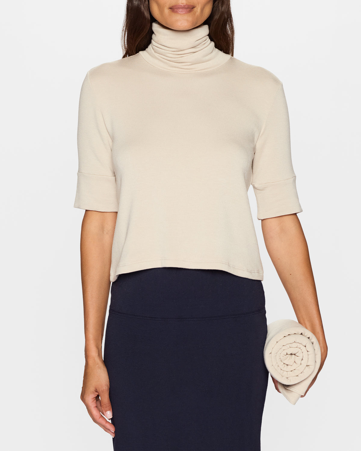 Stone | The Elbow Sleeve Turtleneck