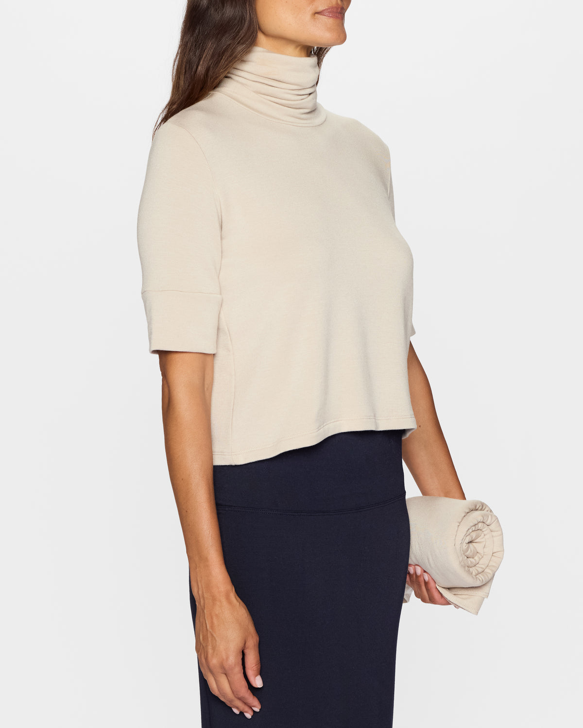 Stone | The Elbow Sleeve Turtleneck