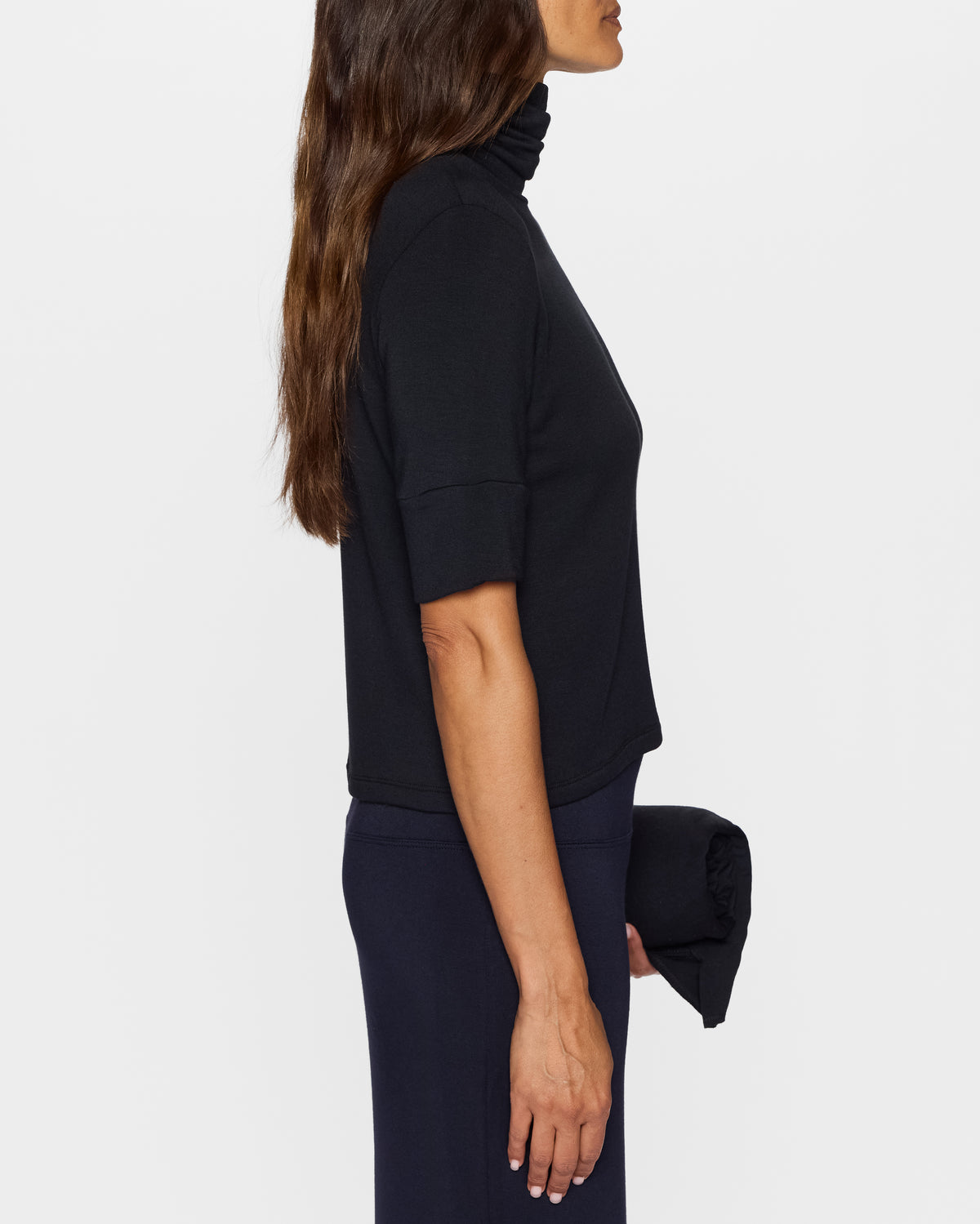 Black | The Elbow Sleeve Turtleneck