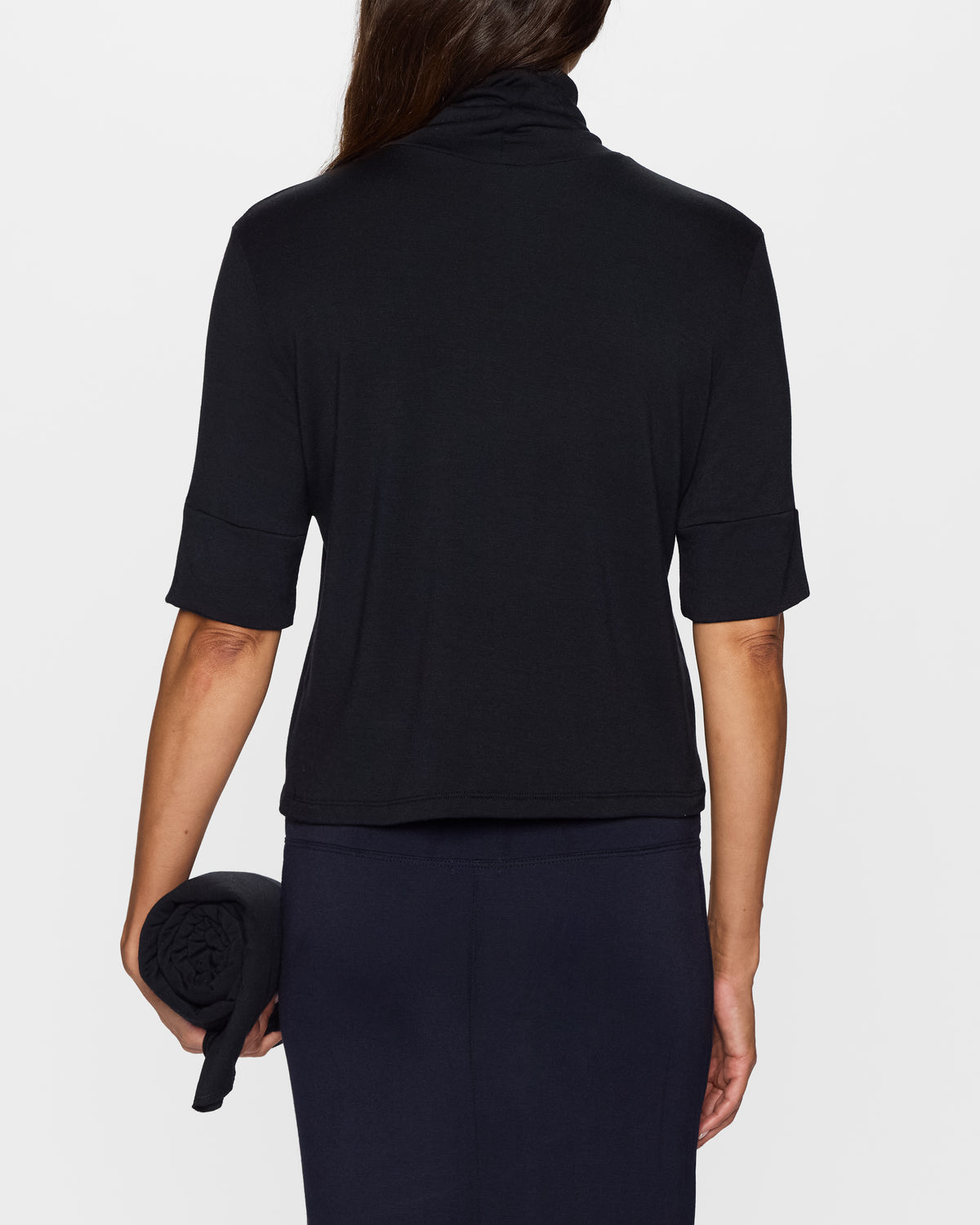 Black | The Elbow Sleeve Turtleneck