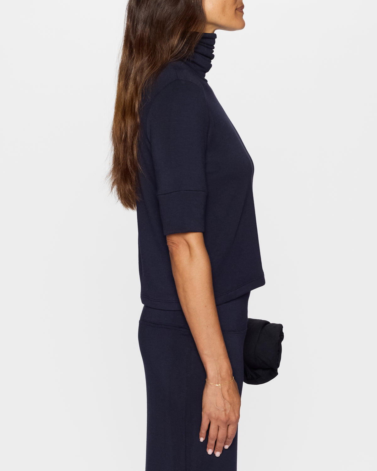 Navy | The Elbow Sleeve Turtleneck