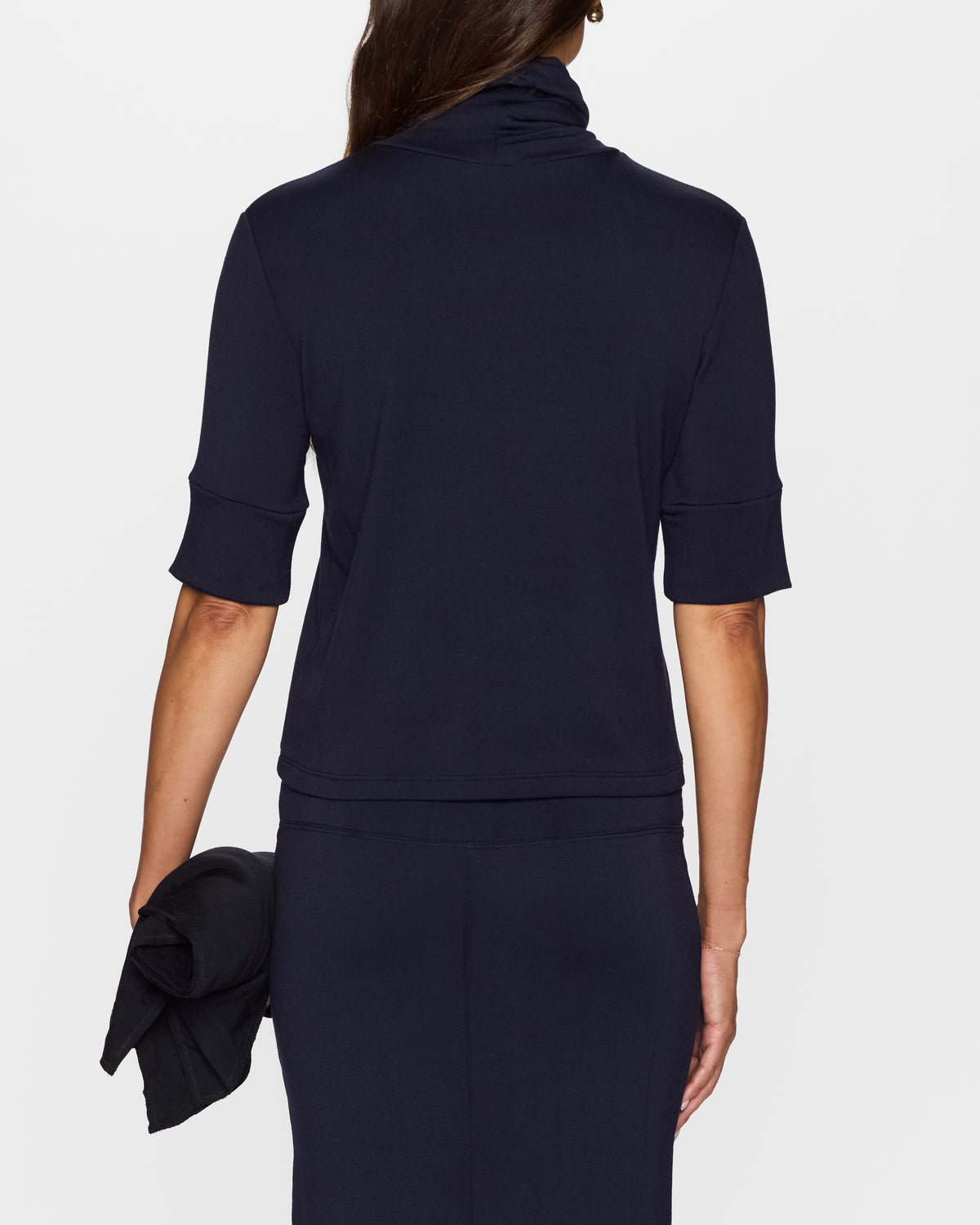 Navy | The Elbow Sleeve Turtleneck