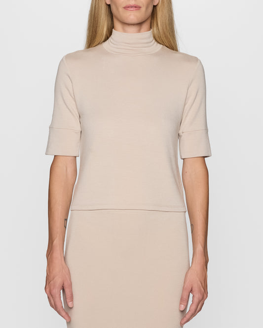 Stone | The Mock Neck Top by Bleusalt