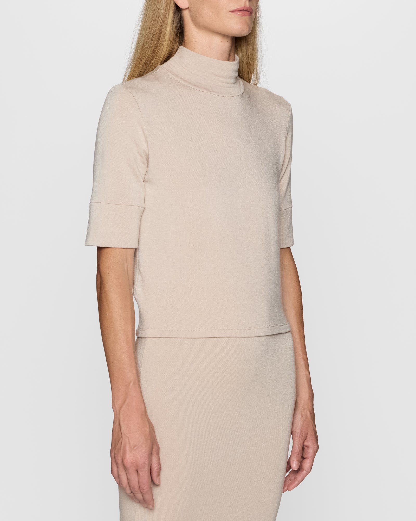 Stone | The Mock Neck Top by Bleusalt