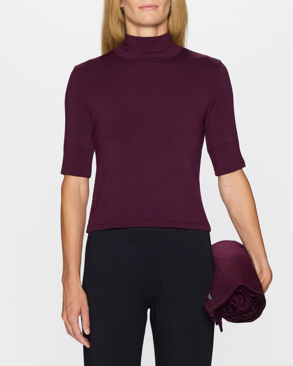 Bordeaux | The Mock Neck Top