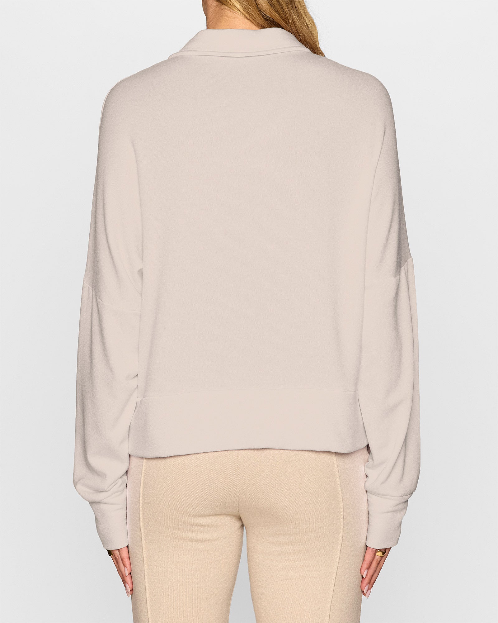 Stone | The Long Sleeve Oversized Polo