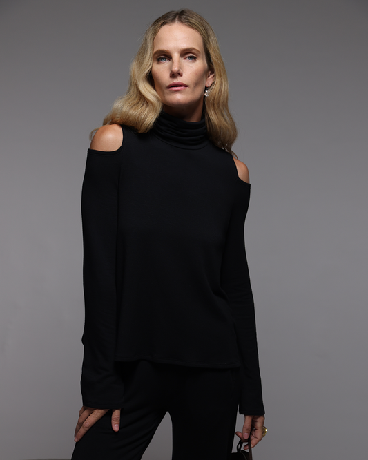 Black | The  Barbra Cold Shoulder