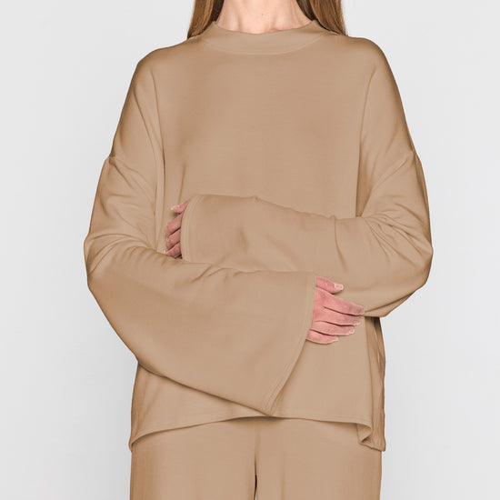 Camel | The Bell Sleeve Crew Front