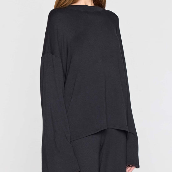 Black | The Bell Sleeve Crew Angle