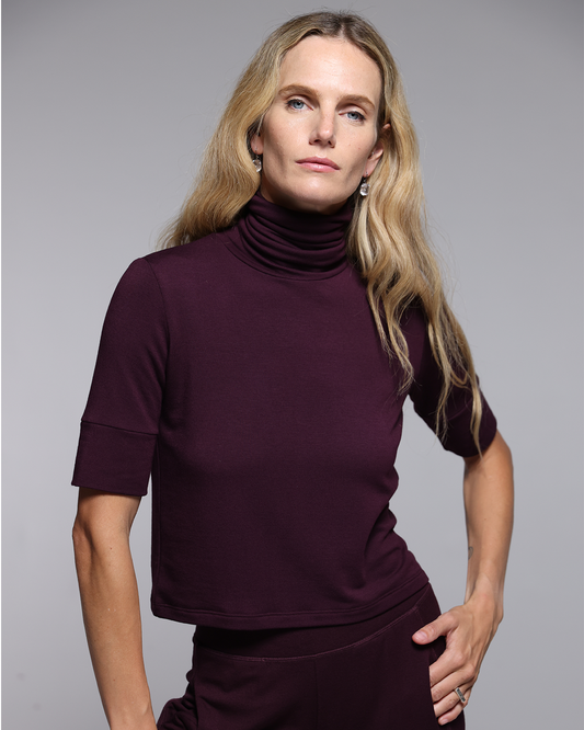 Bordeaux | The Elbow Sleeve Turtleneck