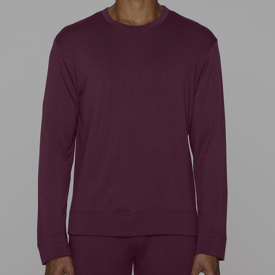 Bordeaux | Men's Long Sleeve Crew Shirt