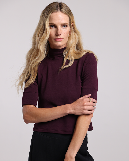 Bordeaux | The Mock Neck Top