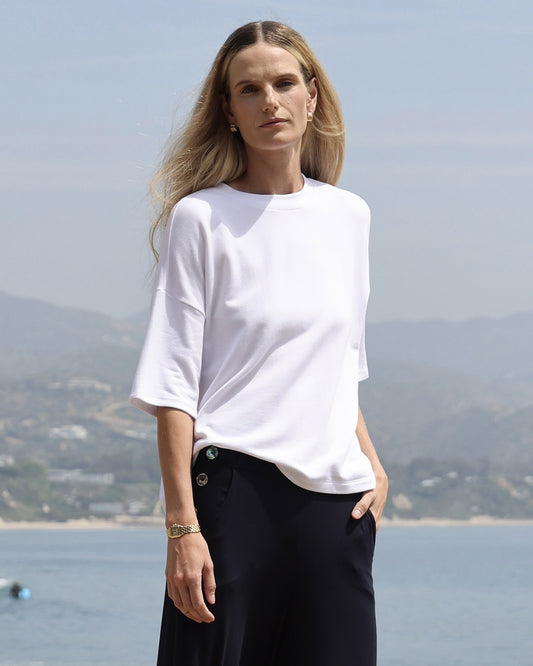 White | The Womens Oversized T-Shirt by Bleusalt
