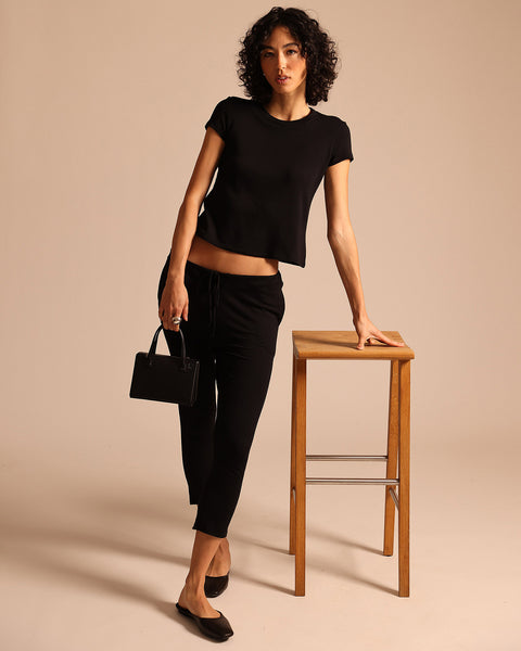 Glamb - Carson Cropped Pants ブルー Zenergy® Sueded Scuba Cropped Pants | Chico's
