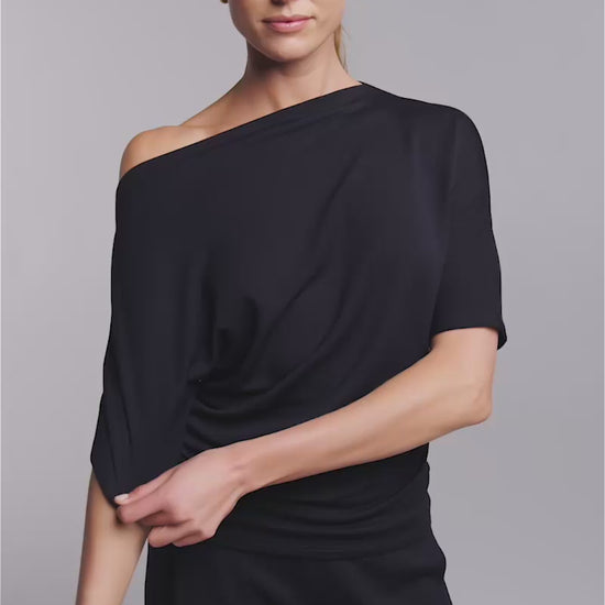 Black | The Short Sleeve Cindy Top