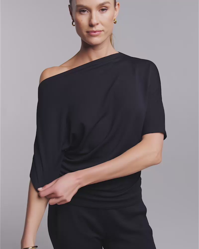 Black | The Short Sleeve Cindy Top
