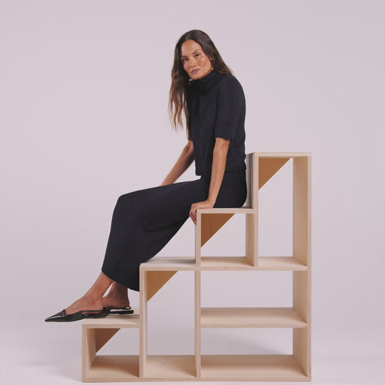 Navy | The Elbow Sleeve Turtleneck