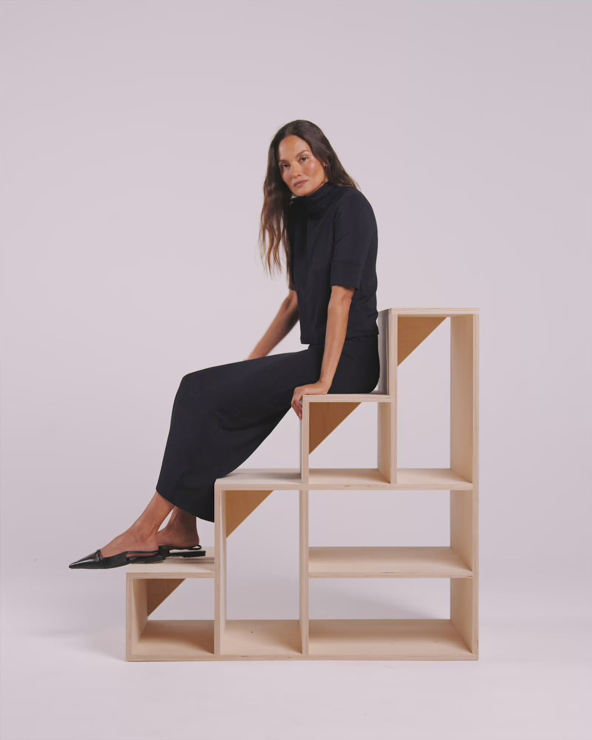 Black | The Elbow Sleeve Turtleneck