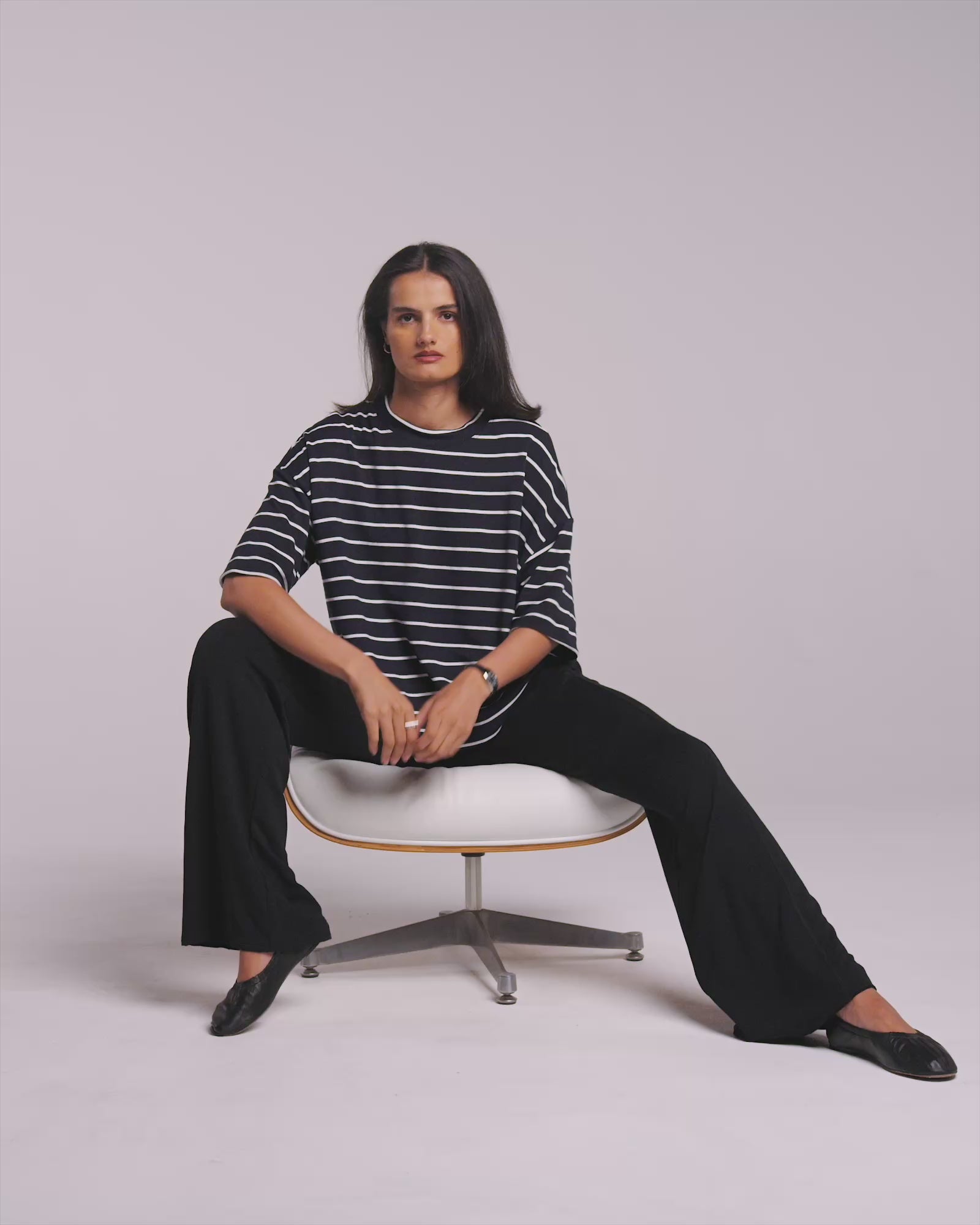 Navy Stripe | The Oversized T Shirt 