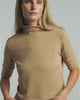 Camel | The Mock Neck Top by Bleusalt