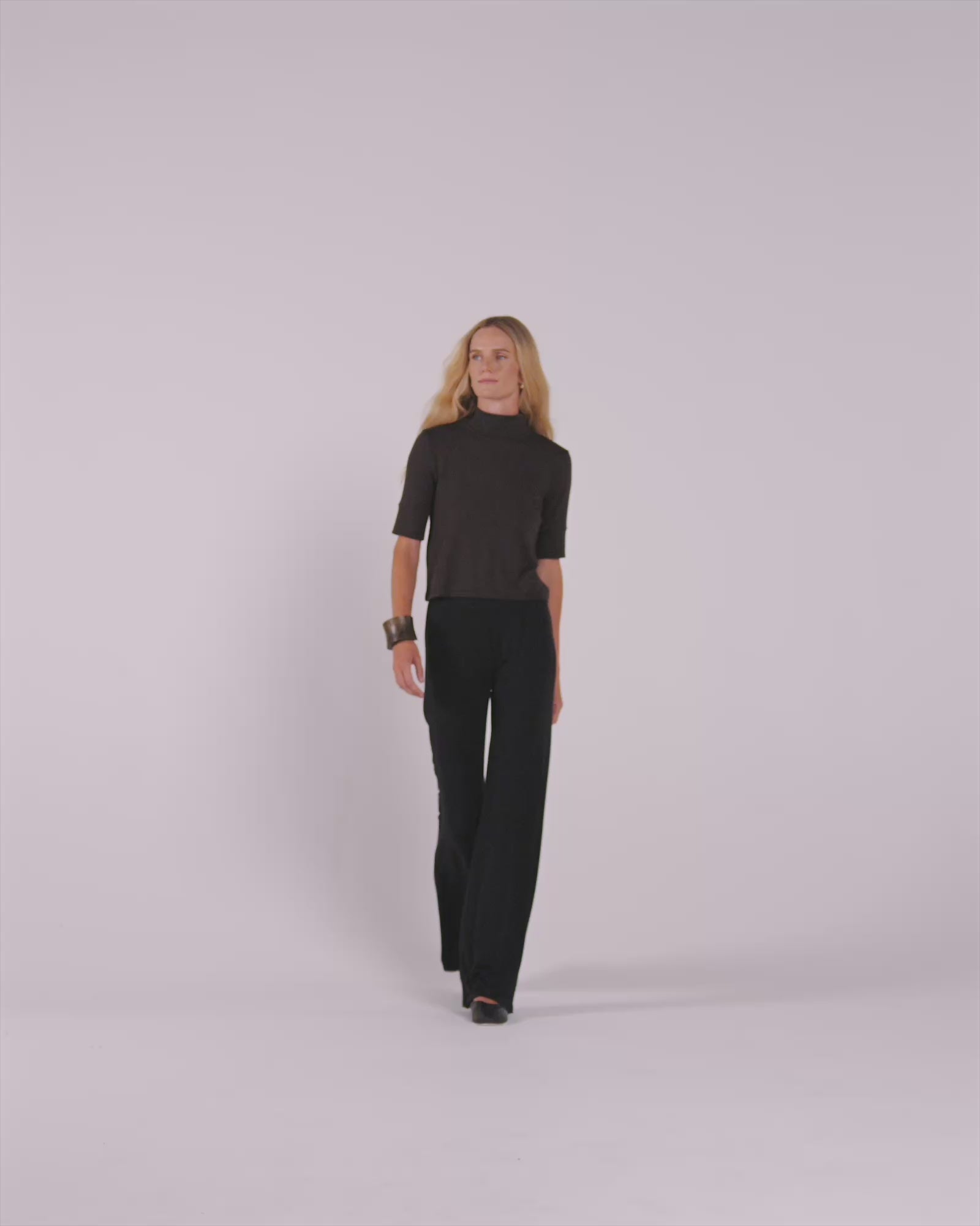 The Mock Neck Top | Elbow-Length Sleeve Top – Bleusalt