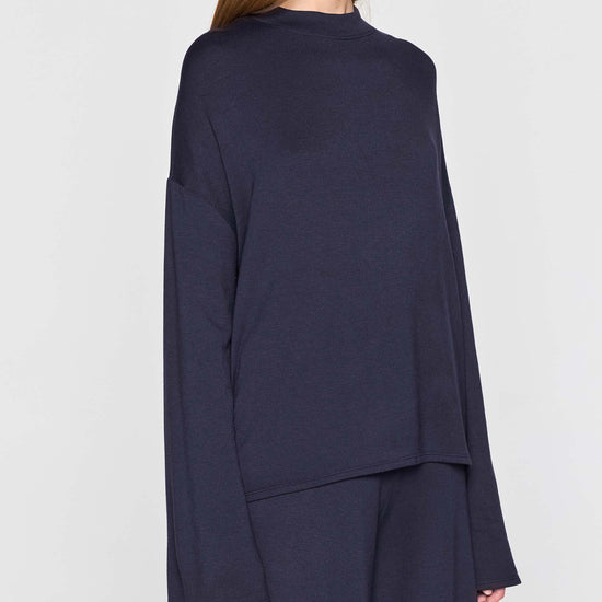 Navy | The Bell Sleeve Crew Angle