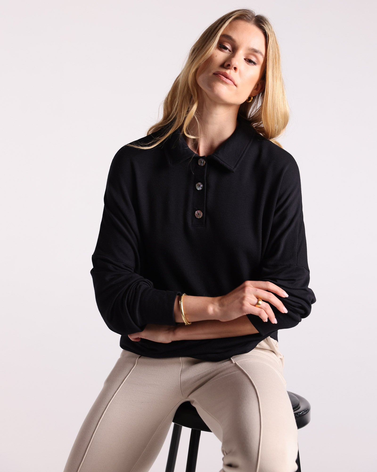 All | The Long Sleeve Oversized Polo