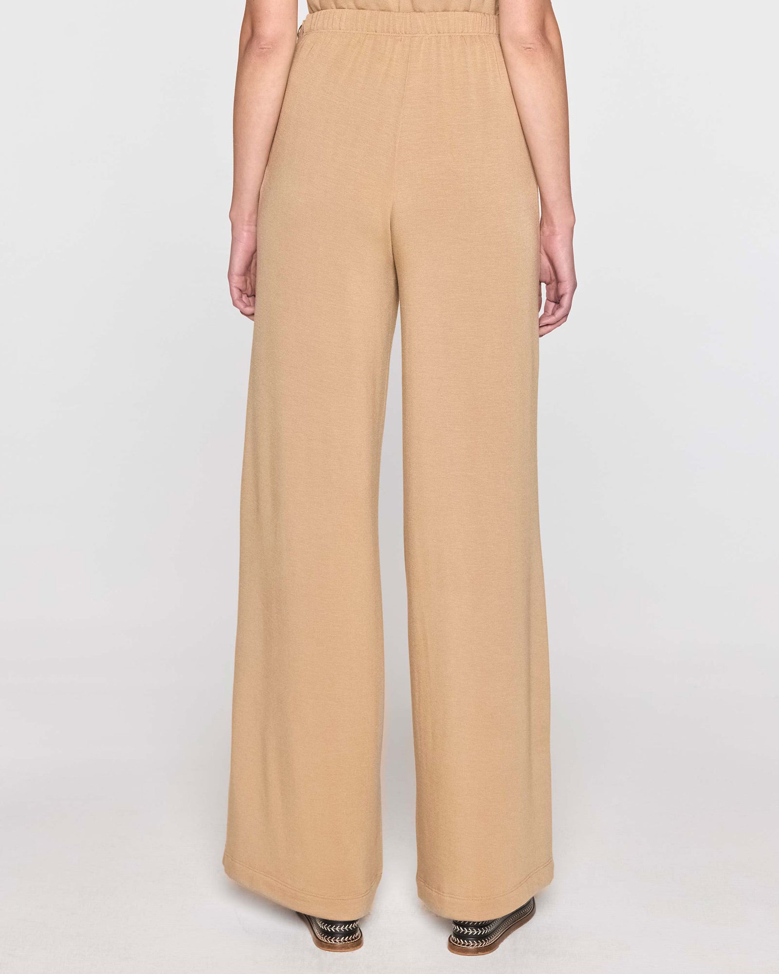 Camel | Palazzo Sailor Pant Back