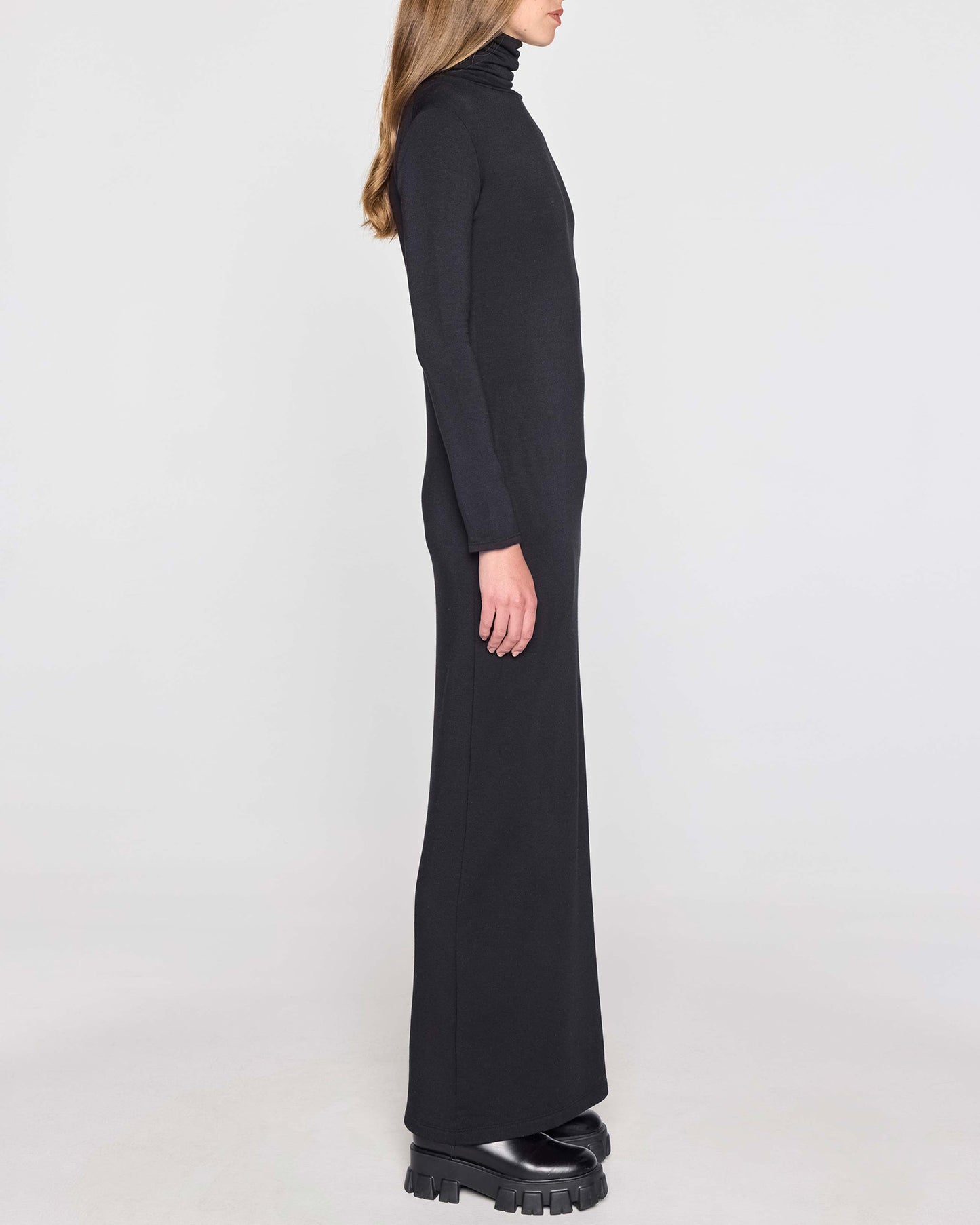 Black | The Turtleneck Dress Side