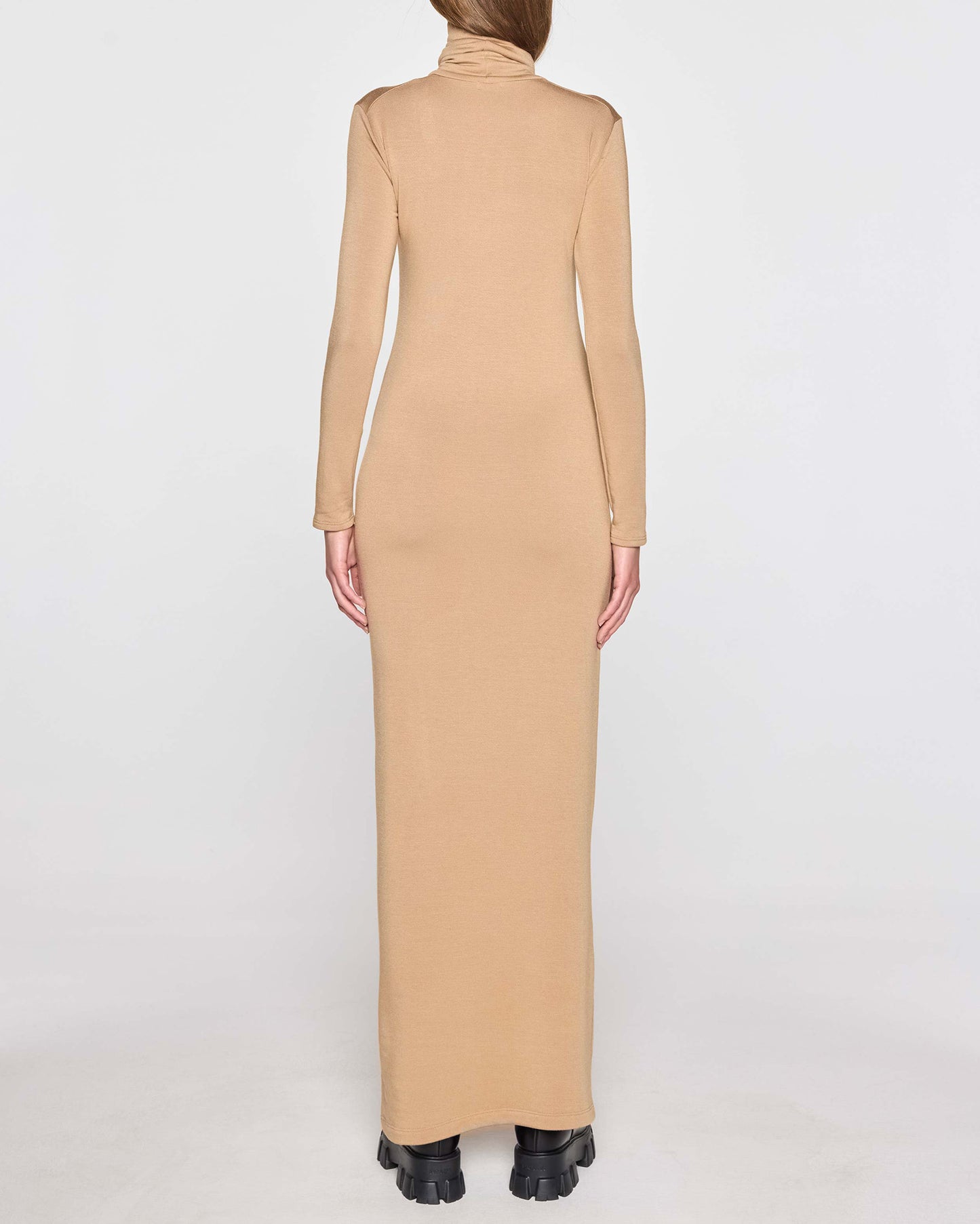 Camel | The Turtleneck Dress Back