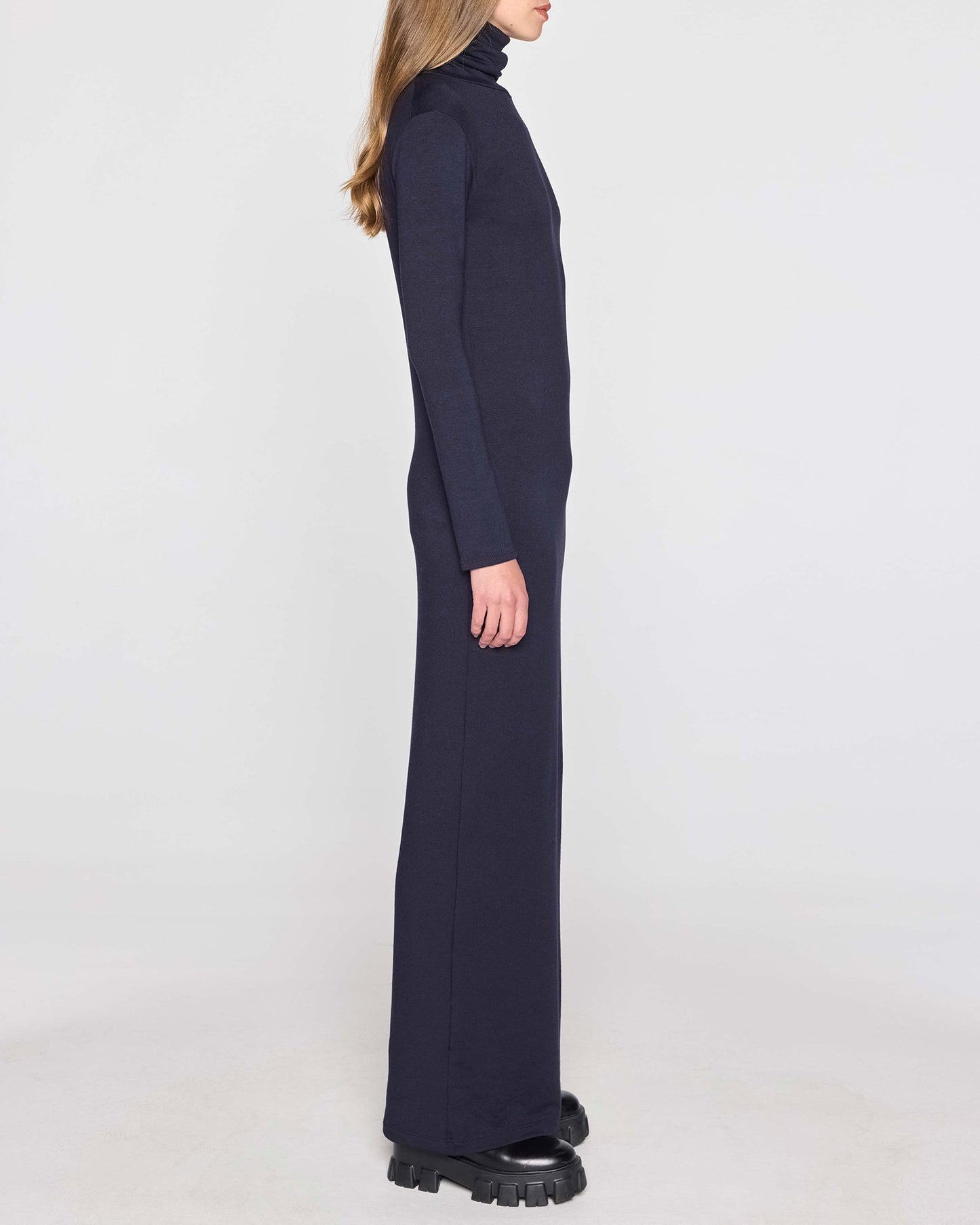 Navy | The Turtleneck Dress Side