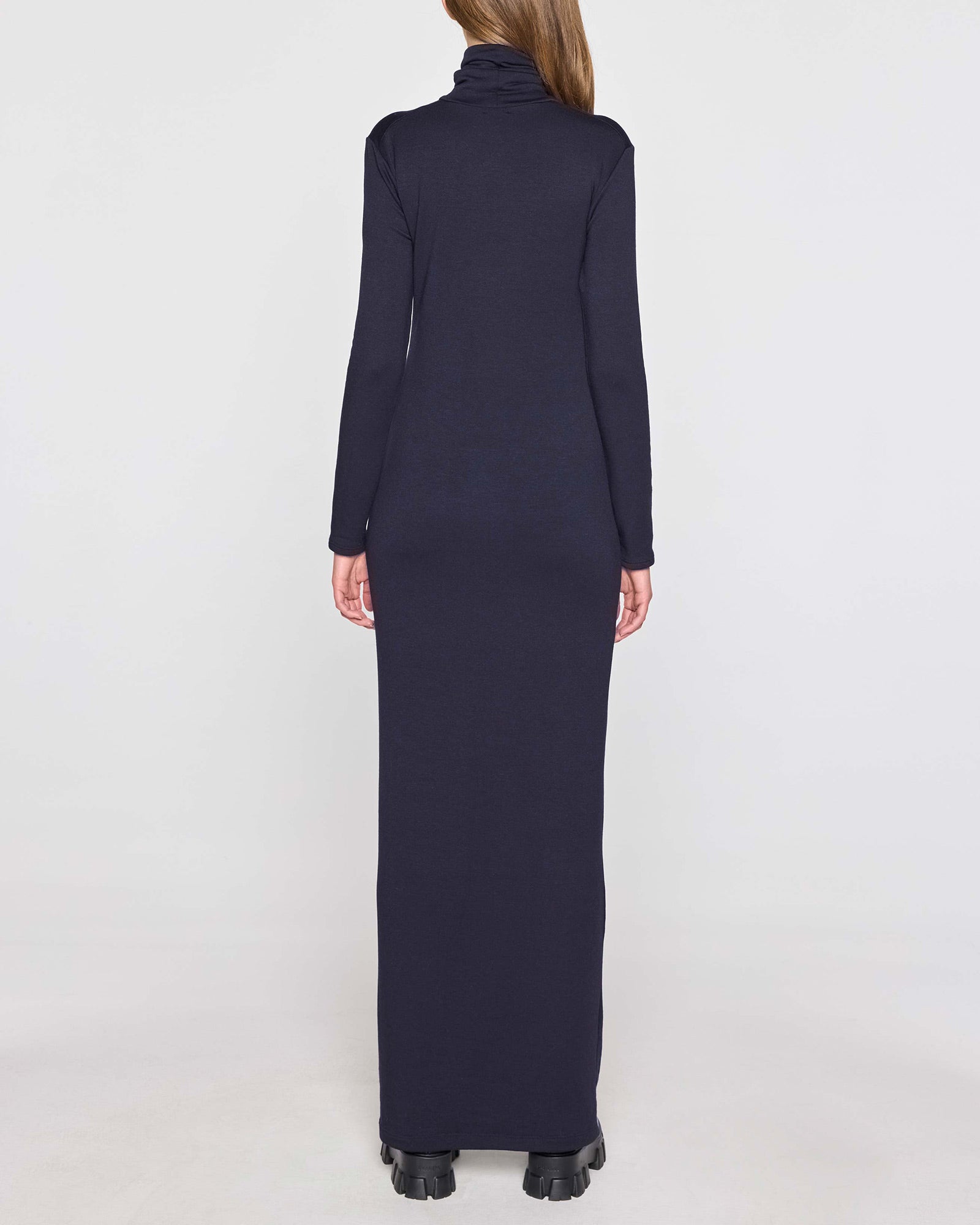 Navy | The Turtleneck Dress Back