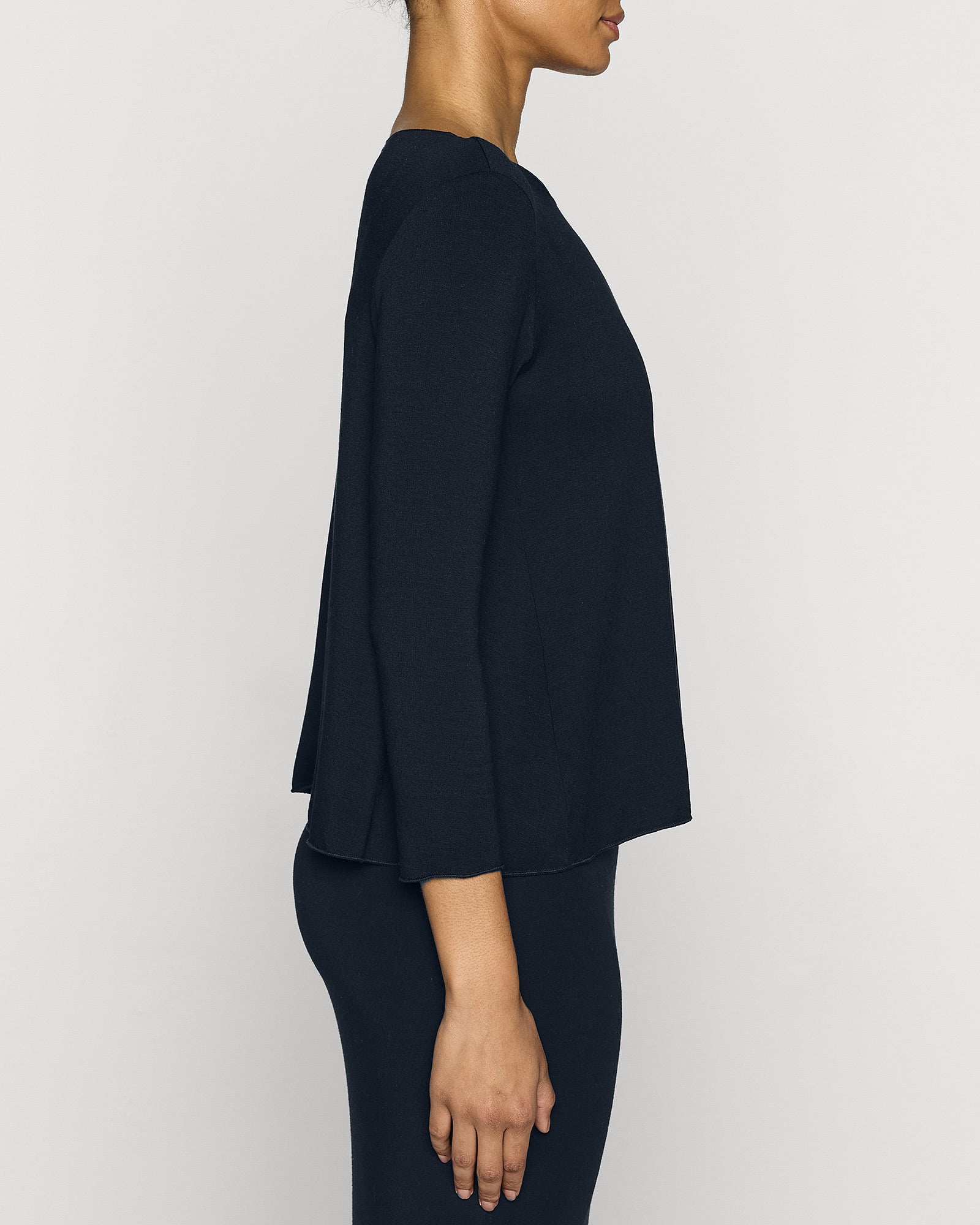 Navy | The Barbra Top Side